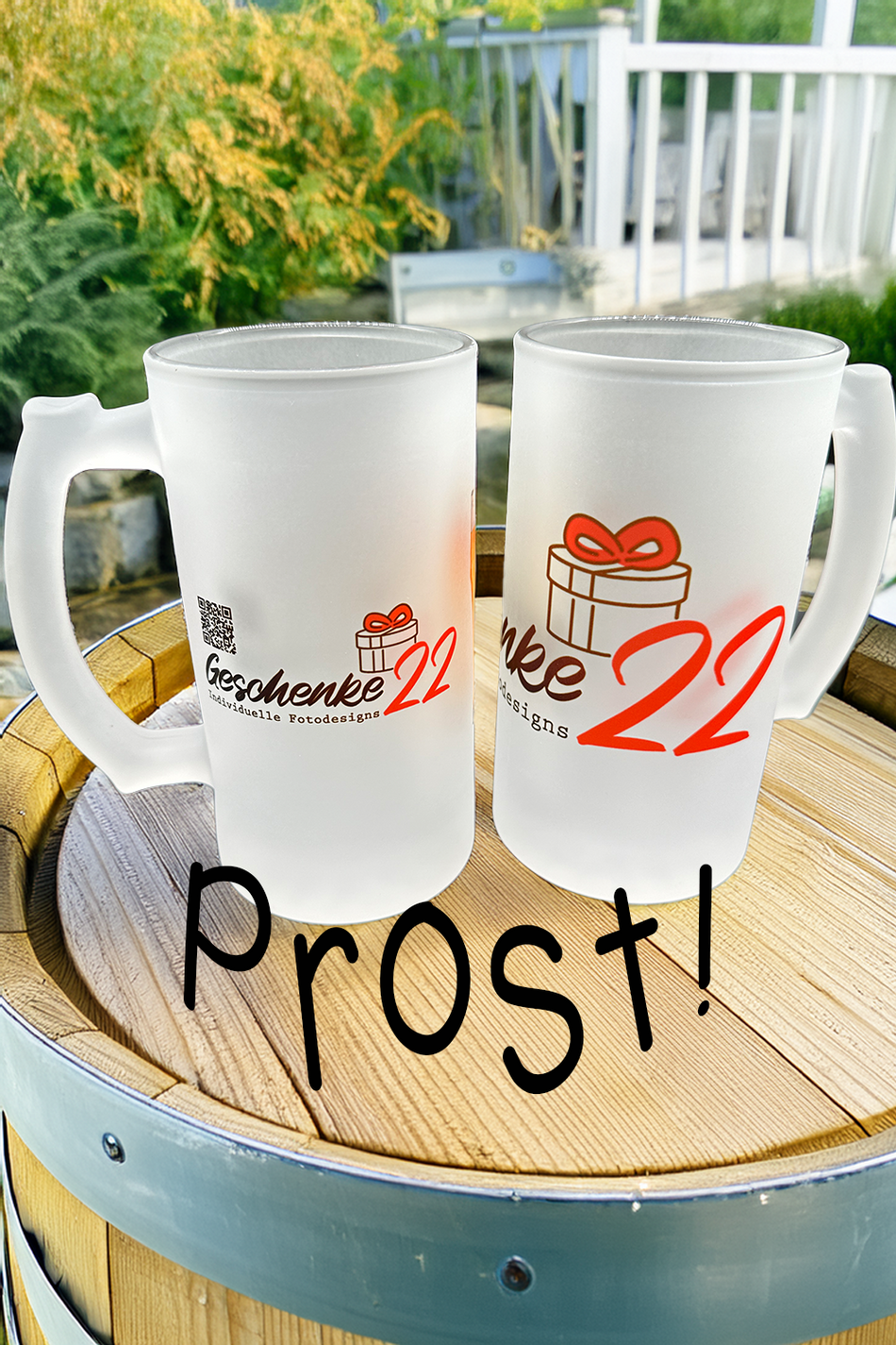 Glasbierkrug satiniert für Bierliebhaber personalisiert
