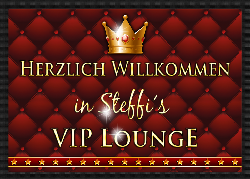 Fußmatte VIP LOUNGE mit Krone - mit Trittrand