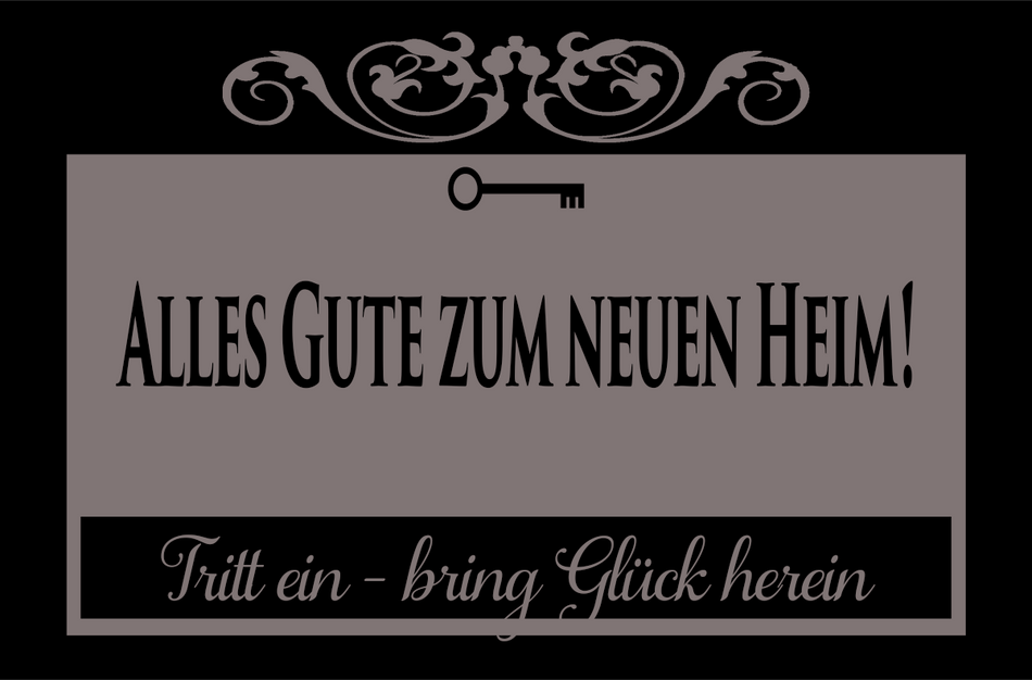 Fußmatte Neues Heim - Tritt ein bring Glück herein