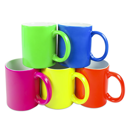 Tasse - Neon mit eigenem Logo, Text oder Graphik